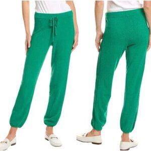 NEW Monrow Drawstring Boucle Knit Vintage Sweatpants Green Size: Small
